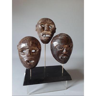 3 Small Masks East Timor Indonesia