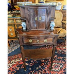 Little Bonheur-du-jour In Mahogany, Louis XVI Style And 19th Century.
