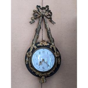 Hanging Cartel In Gilded Bronze And Painted Sheet Metal, Late 19th Century, Louis XVI Style