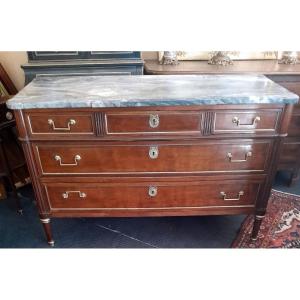 Louis XVI Period Chest Of Drawers In Mahogany.