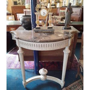 Louis XVI Style Console In Painted Wood From The 18th Century.