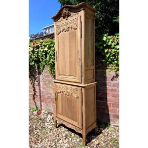 19th Century Carved Oak Norman Sideboard From Cauchois With Two Bodies