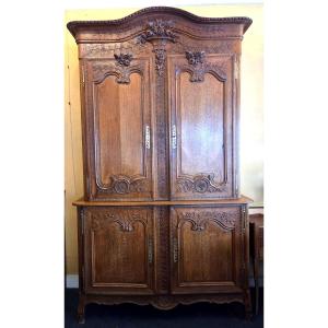 19th Century Norman Sideboard With Two Carved Oak Sections