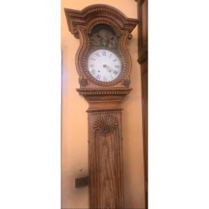 Norman Clock In Carved Oak From The Louis XVI Period