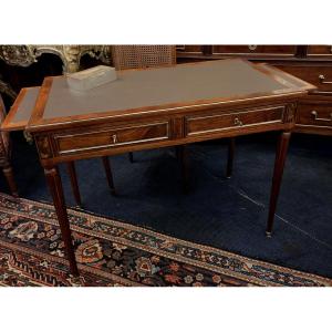 Small Louis XVI Period Mahogany Flat Desk With Pull-out Drawers