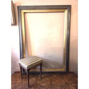Large Early 20th Century Frame In Wood And Gilded Stucco (167 X 123 Cm)
