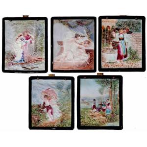 5 French Lithophanies Pr