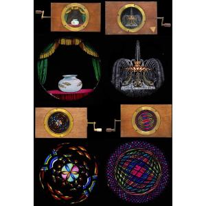 4 Chromatrope Magic Lantern 1850