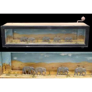 Elephants Panorama 1900