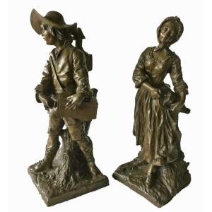 Bronze The Old Woman - Lavergne 1875
