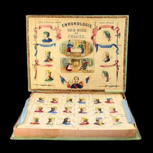 Puzzle Chronology Of The Kings Of France Circa 1848