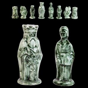 1950s Earthenware Chess Set