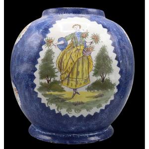 Earthenware Vase From Brussels Circa 1830