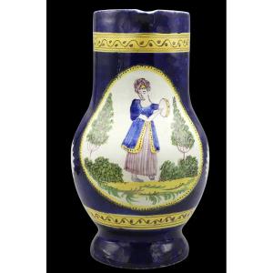 Brussels Earthenware Pitcher Circa 1830
