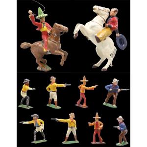 Set Of Hollow Lead Figurines Cow - Boys