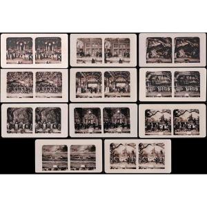 Jules Verne Around The World In 80 Days - Stereo Photographs