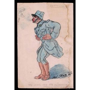 Drawing Max Linder - René Reb 1915 