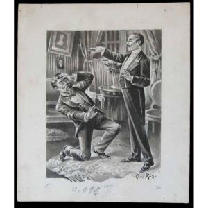 Drawing Ecstasy And Fear By Léon Roze 1868 - 1915