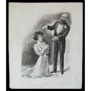 Drawing Ecstasy And Lucidity By Léon Roze 1868 - 1915