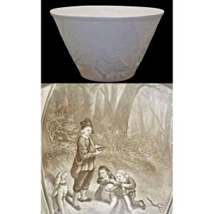 19th Century Lithophane Lampshade 