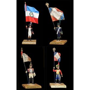 Flag Bearer Figurines 1960 By Guy Renaud.