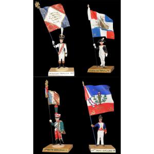Flag Bearer Figurines 1960 By Guy Renaud.