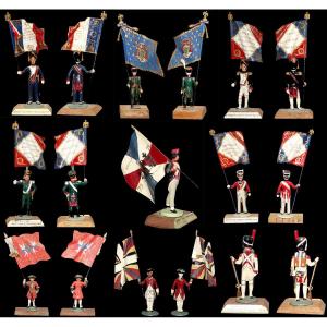 Figurines Max Descaves Circa 1955 - Flag Holders