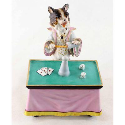 Porcelain Dog Magician Circa 1850