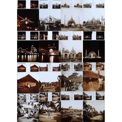 Set Of 50 Stereoscopic Views Africa - Exhibition 1900
