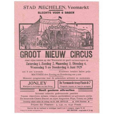 Circus Poster 1929
