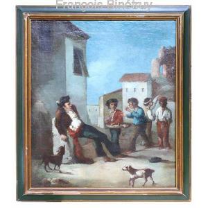 Oil On Canvas XIXth Spanish School