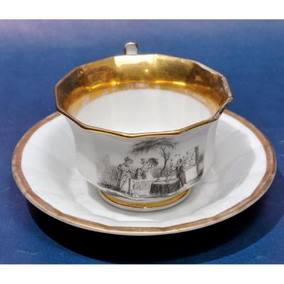 Porcelaine de Paris MAGICIEN ESCAMOTEUR 1820