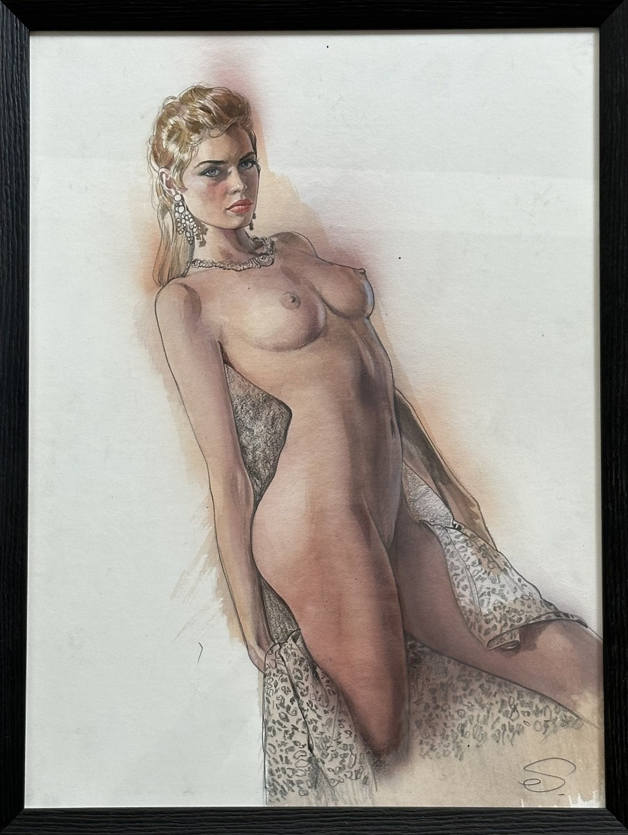 Enzo Sciotti - Ritratto donna bionda