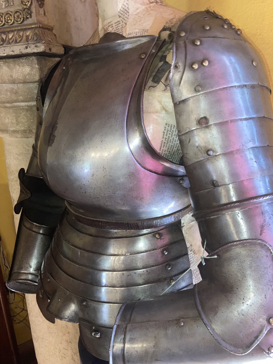 Bella mezza armatura da uomo d’ arme circa 1520-photo-3