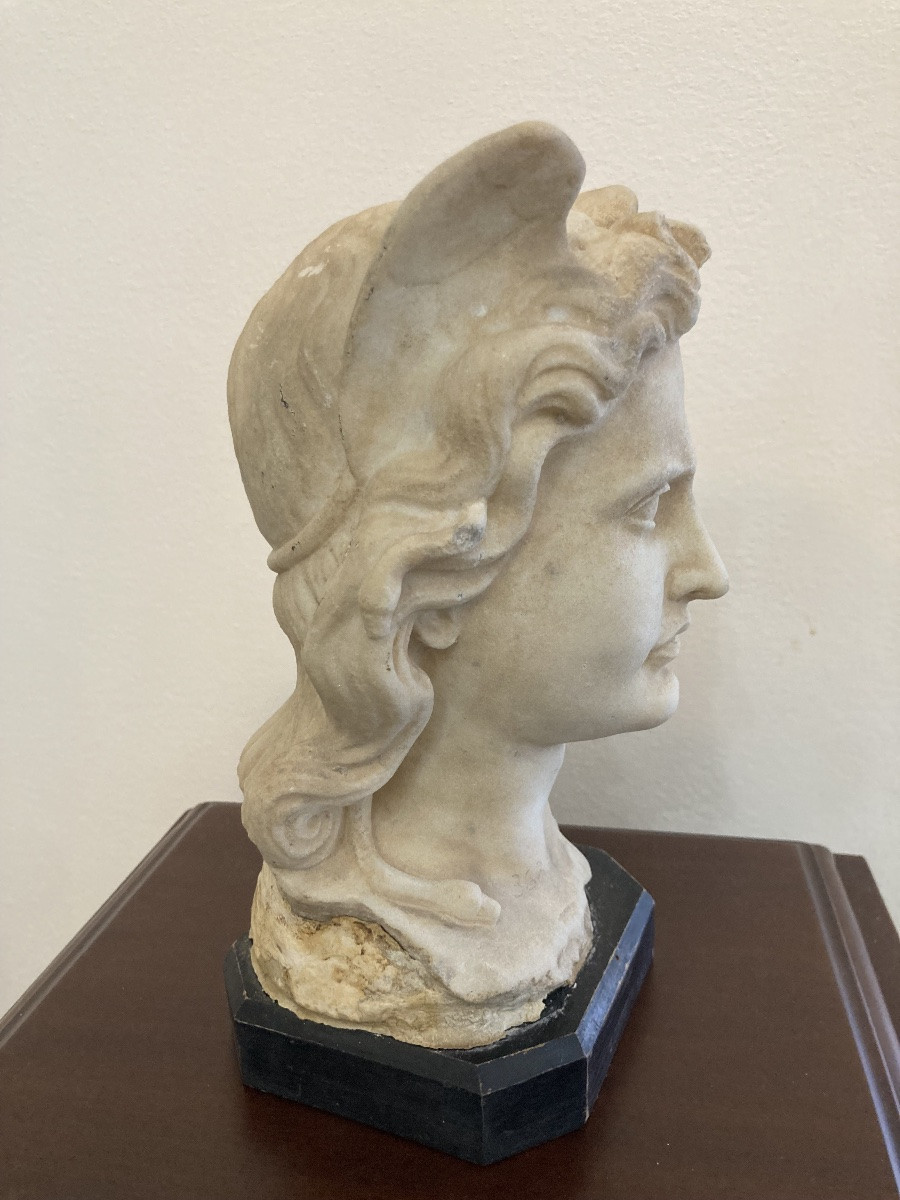 Busto in marmo bianco di gusto classico -photo-2