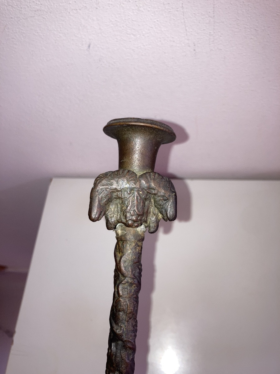 Candeliere in bronzo del XIX secolo -photo-4