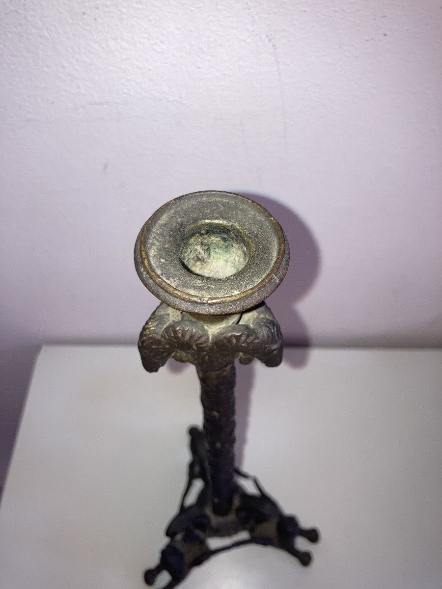 Candeliere in bronzo del XIX secolo -photo-1