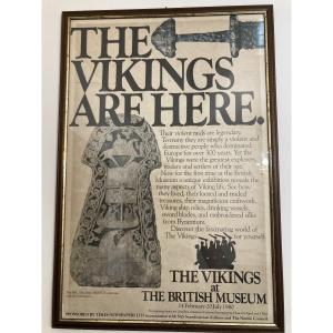 Manifesto in cornice The Vikings are here British Museum 1980
