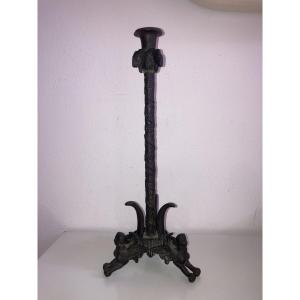 Candeliere in bronzo del XIX secolo 