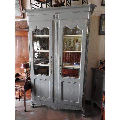 Armoire Bibliothèque peinte Louis XV