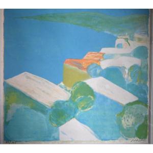 Roger Mühl (1929-2008) Seaside, Signed Lithograph