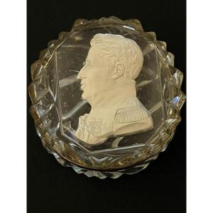 Small Box With Inclusion Of The Effigy Of A King (louis-philippe?), 19th Century. 