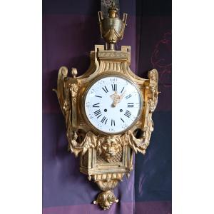 Nemean Lion Wall Clock, Gilt Bronze, Louis XVI Style, Late 19th Century. 