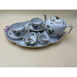 Herend 8-piece Tea Set, Numbered, Hand-painted, Excellent Condition