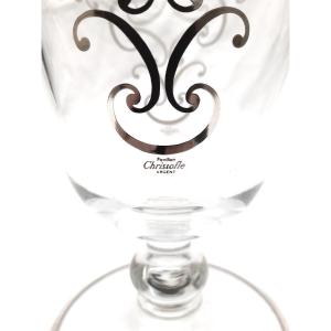 Christofle Tall Art Deco Vase Christofle Silver Chalice Cup Art Deco Glass