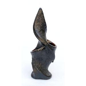 Vallauris - Large Ceramic Enamel Vase Sculpture Signed Giraud - 1960 1970