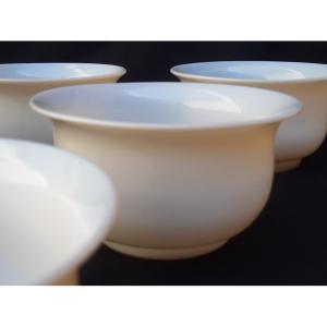 Baccarat - 6 Finger Bowls White Opaline Crystal 19° Set Of 6