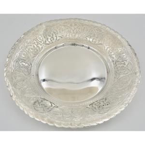 Silver Tray, Oriental Work Middle Of The Twentieth Century