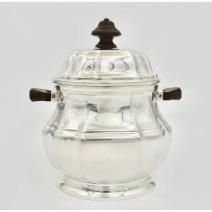 Christofle France, Art Deco Silver Sugar Bowl