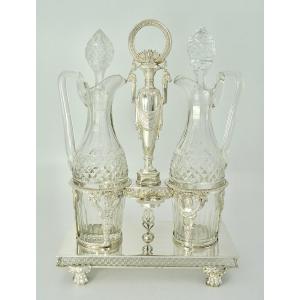 Oil And Vinegar Pot In Silver, Empire  Period Circa 1803
